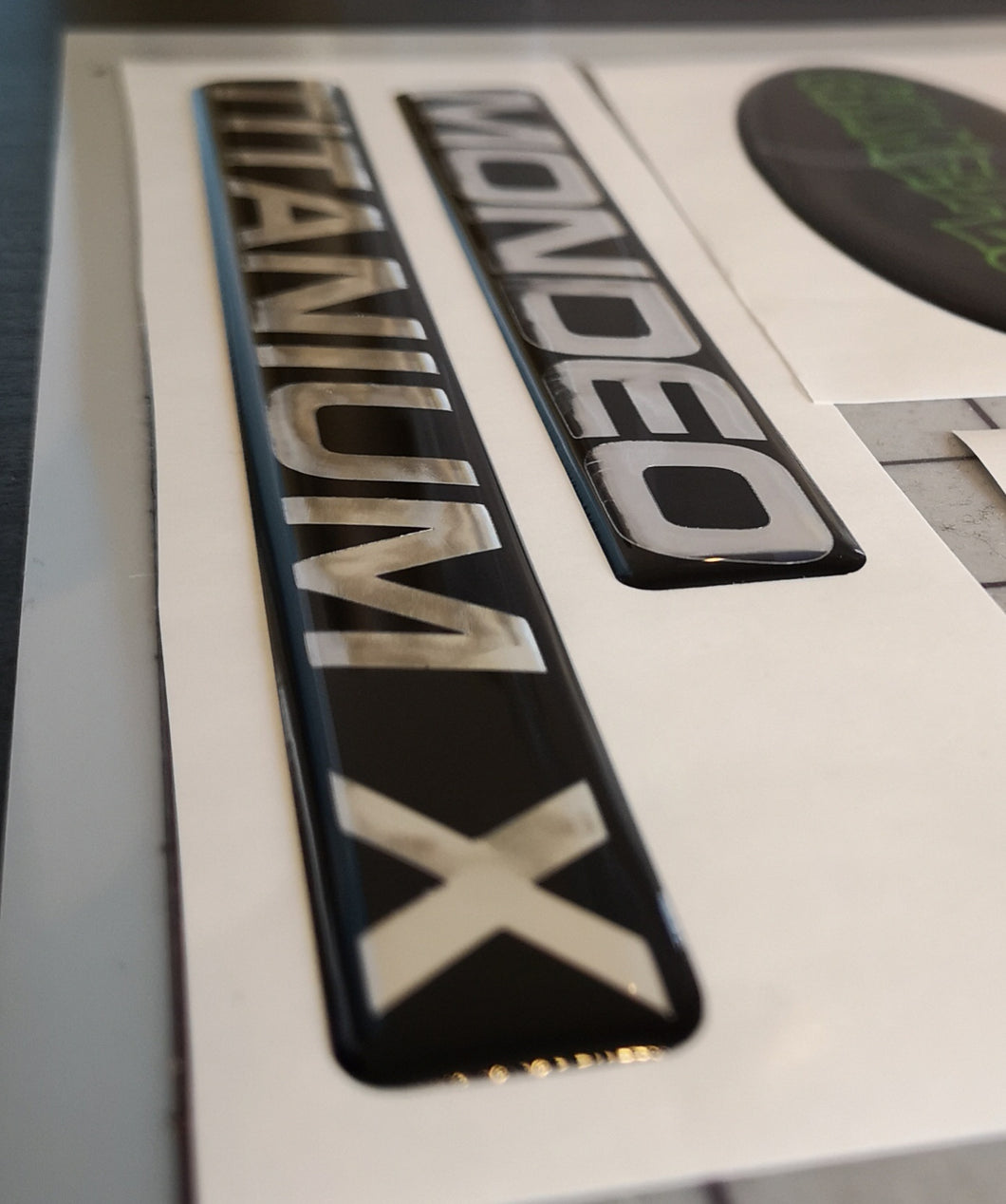 Mondeo Titanium X replacement gel badges
