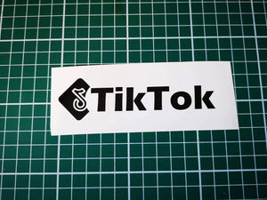 Tiktok names with logo - Image length will change if you have a shorter or longer name. Price is for 2 stickers