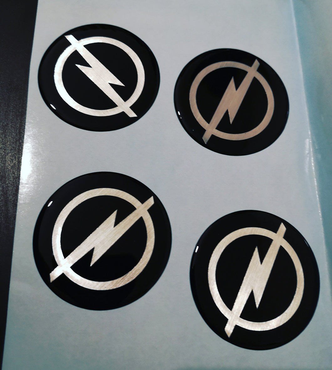 Vauxhall Opel logo Wheel gel badge overlays