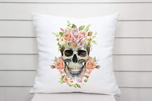 Load image into Gallery viewer, Skull With Roses Pillow Cushion cover 40cm x 40cm