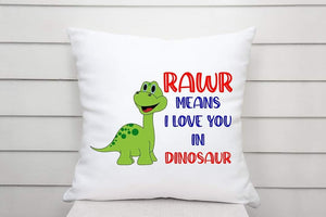 Rawr Dinosaur Pillow Cushion cover 40cm x 40cm