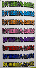 Load image into Gallery viewer, Rotherham Riders 10cm long sticker