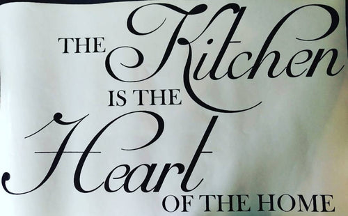 The kitchen is the heart of the home wall art