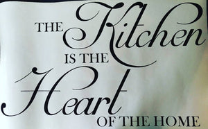 The kitchen is the heart of the home wall art