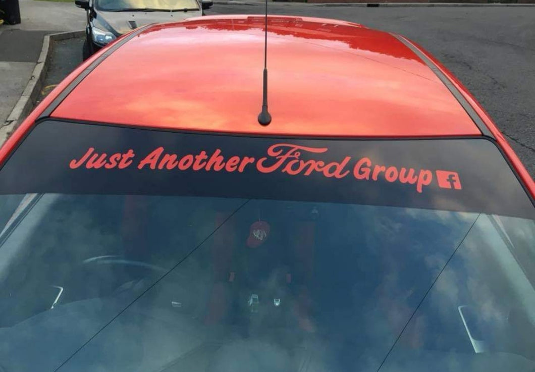 Just Another Ford Group sunstrip with writing