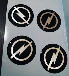 Vauxhall Opel logo Wheel gel badge overlays