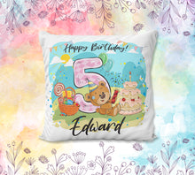 Load image into Gallery viewer, Happy Birthday Bear Cushion cover 40cm x 40cm