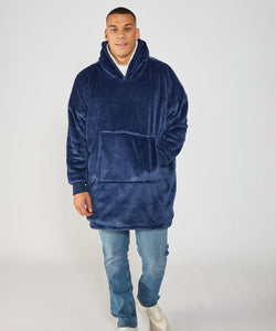 Oversized reversible Sherpa hoodie