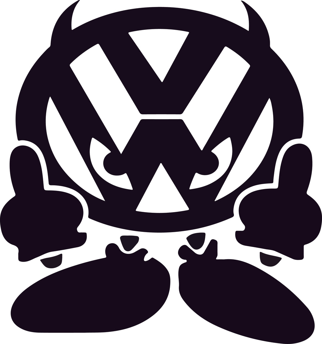 Rude VW logo vinyl